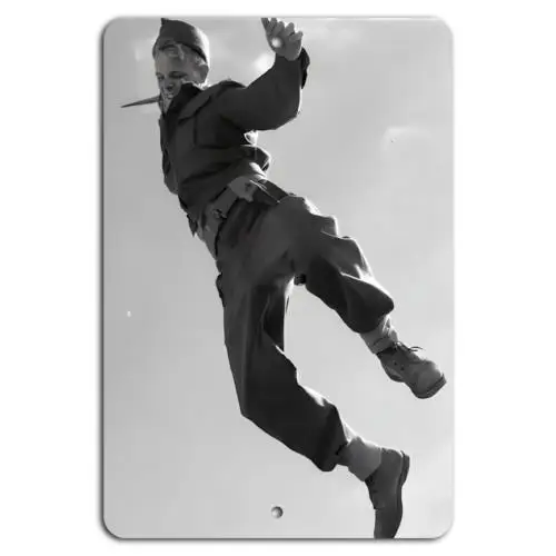 Leap into Adventure: Vintage Parachute Glory-Aluminum-tin sign