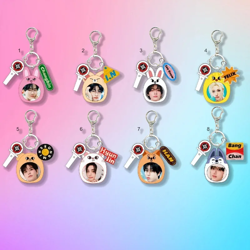 

kpop Stray Kids Acrylic Keychain SKZOO Surrounding Stars FELIX Bang Chan DOIT Han Zhicheng Pendant Bag Keychain 1871