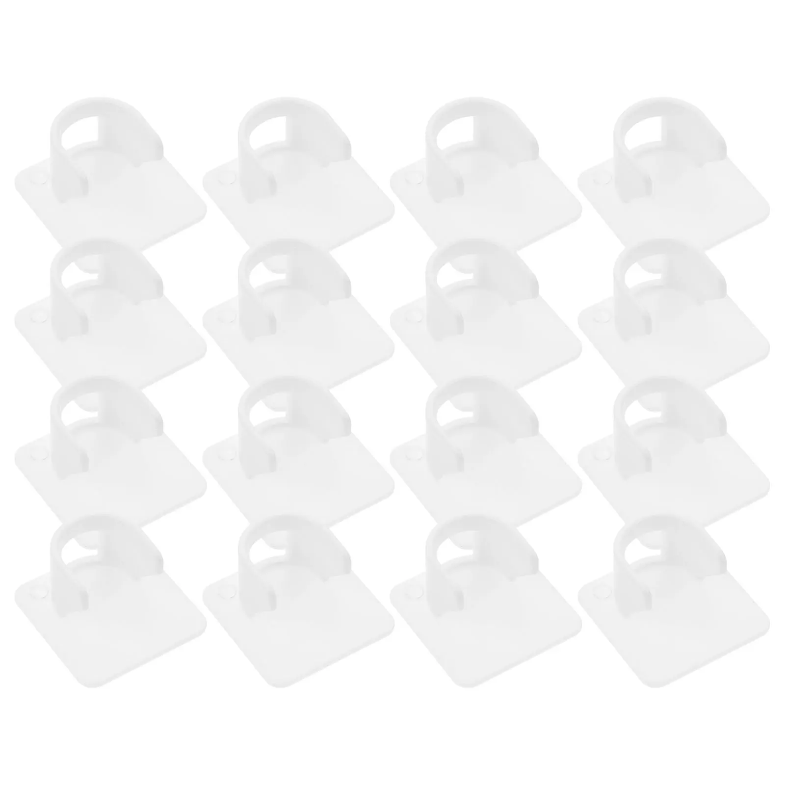 

8 Pairs Hooks Strip-free Shower Tension Rod Holders Adhesive Curtain Accessories Clips Accessory White for Wall