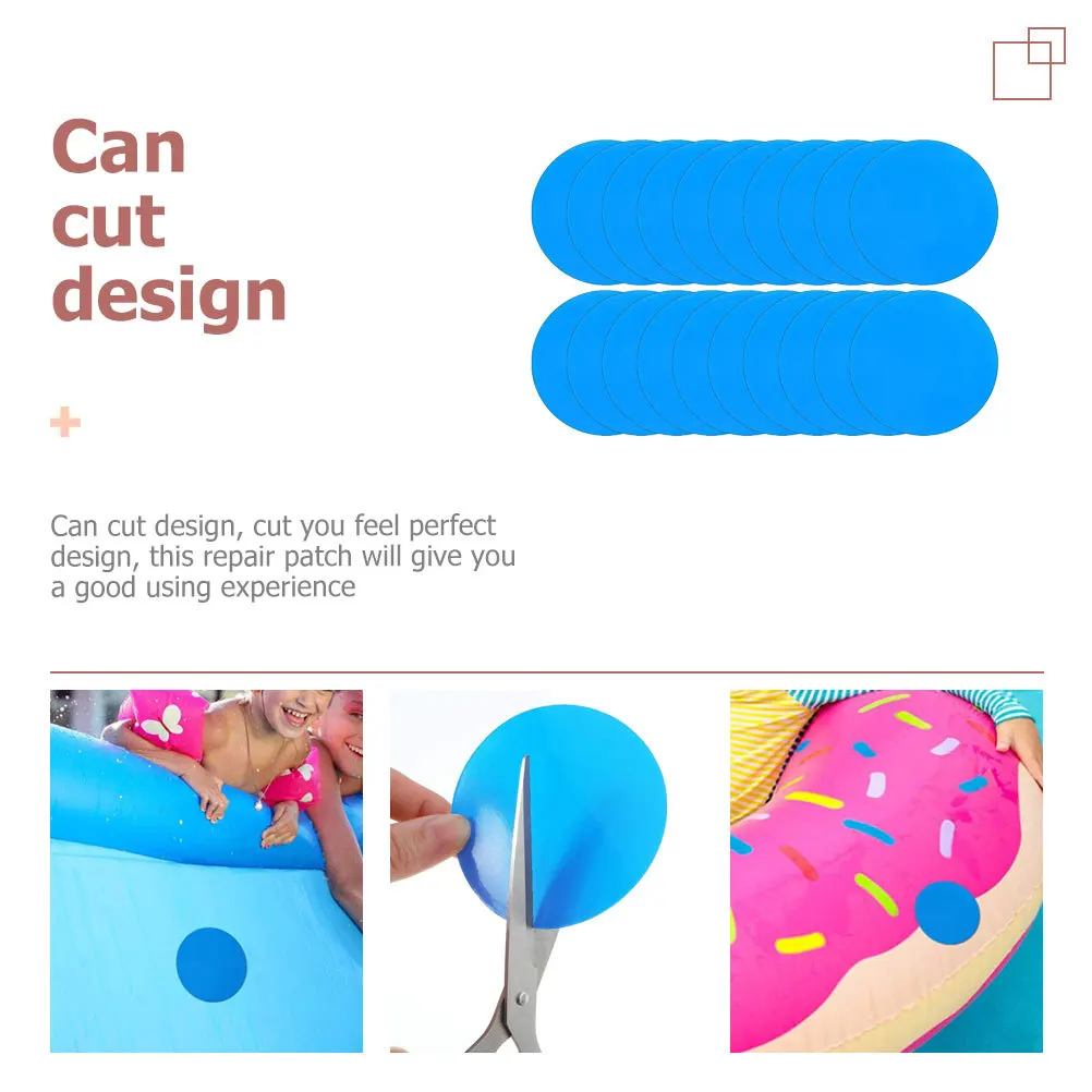 

20Pcs Waterproof PVC Repair Patches for Inflatable Products Swim Rings Pools Kayaks Easy Operation Long Lasting