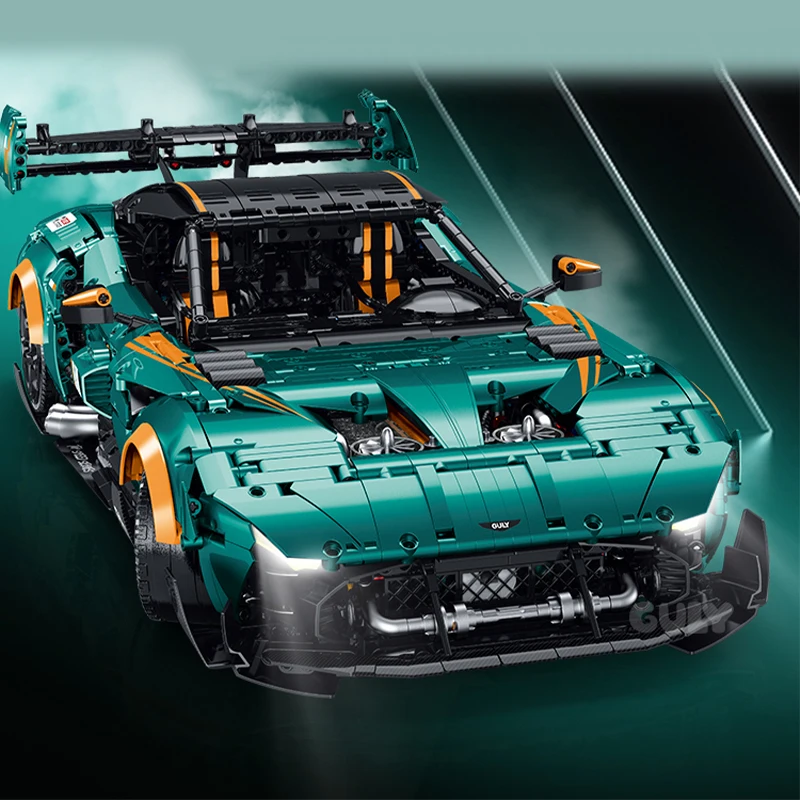 GULY 10647 Creative MOC Technology 1:8 Supercar Building Block Car Model 3794pcs Racing Car Bricks Assembly Toy for Adult Gift
