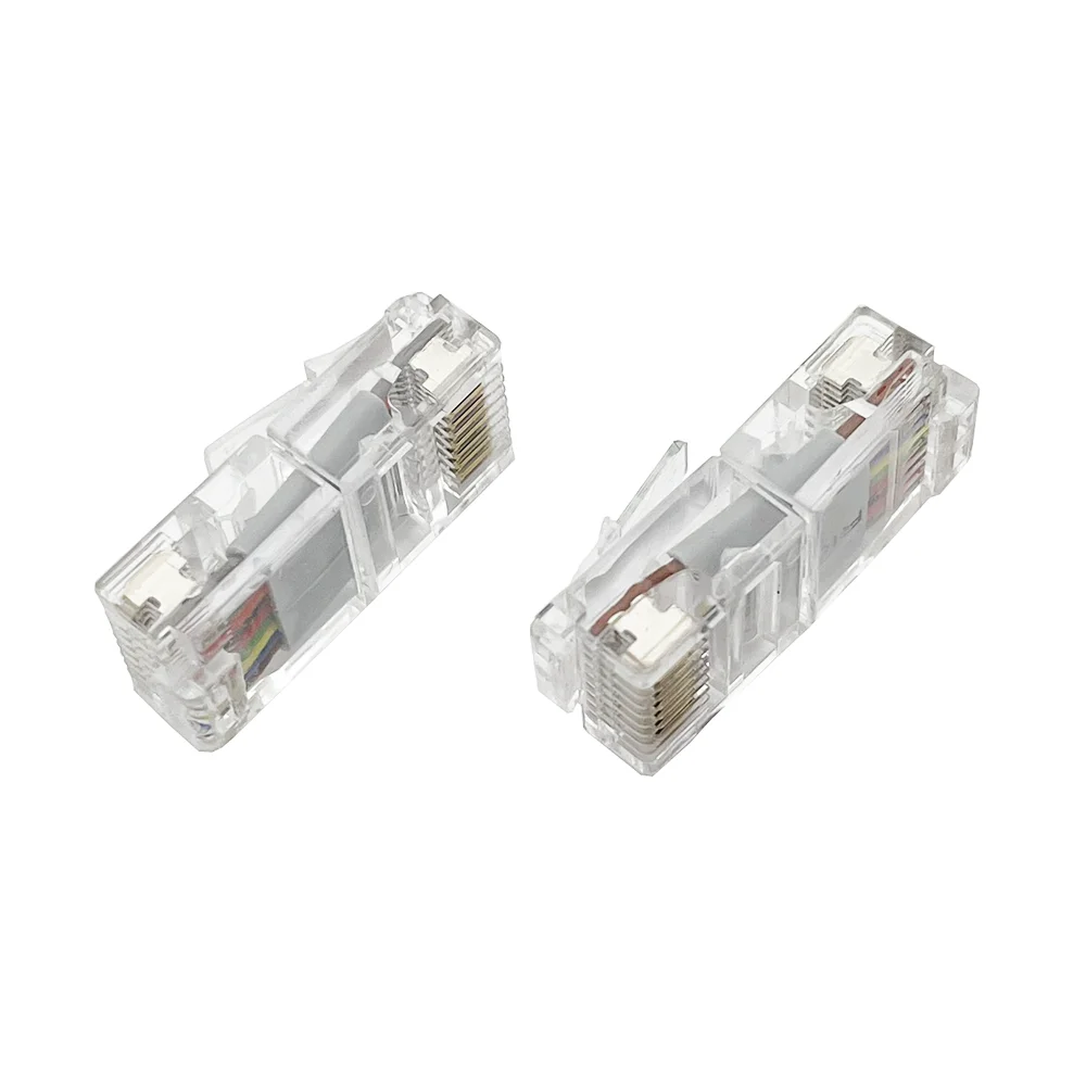 10PCS RJ45 Connector Frequency Converter control panel component 8P8C Modular Plug 27.7mm Right Angle For Male To Male