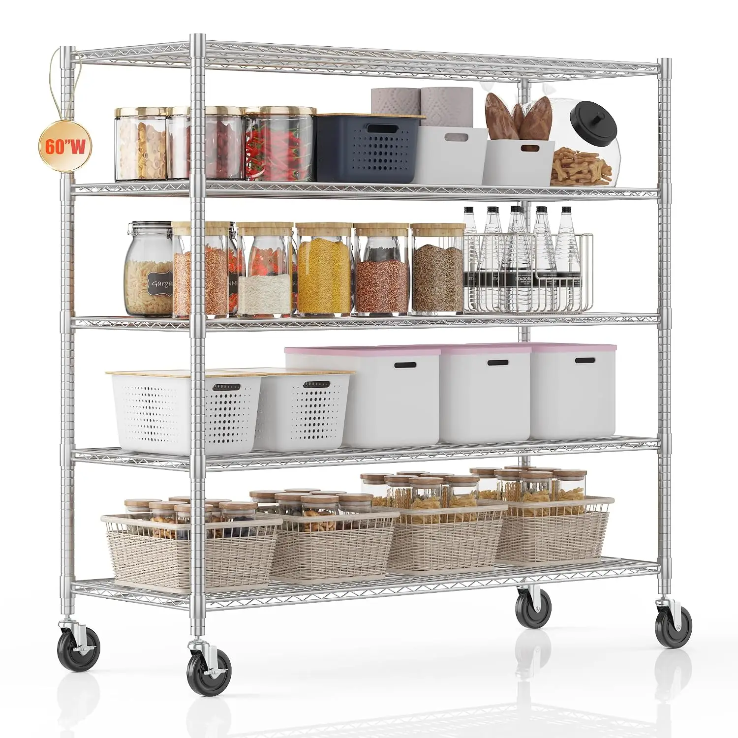 5 Tier Metal Storage Rack, 24