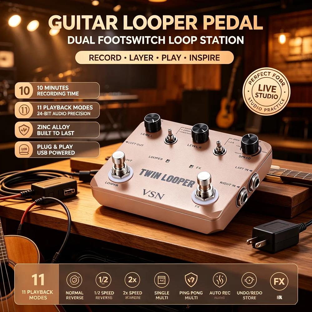 vsn-dual-footswitch-twin-looper-electric-guitar-effect-pedal-loop-station-11-types-of-play-with-10-minutes-of-recording-time
