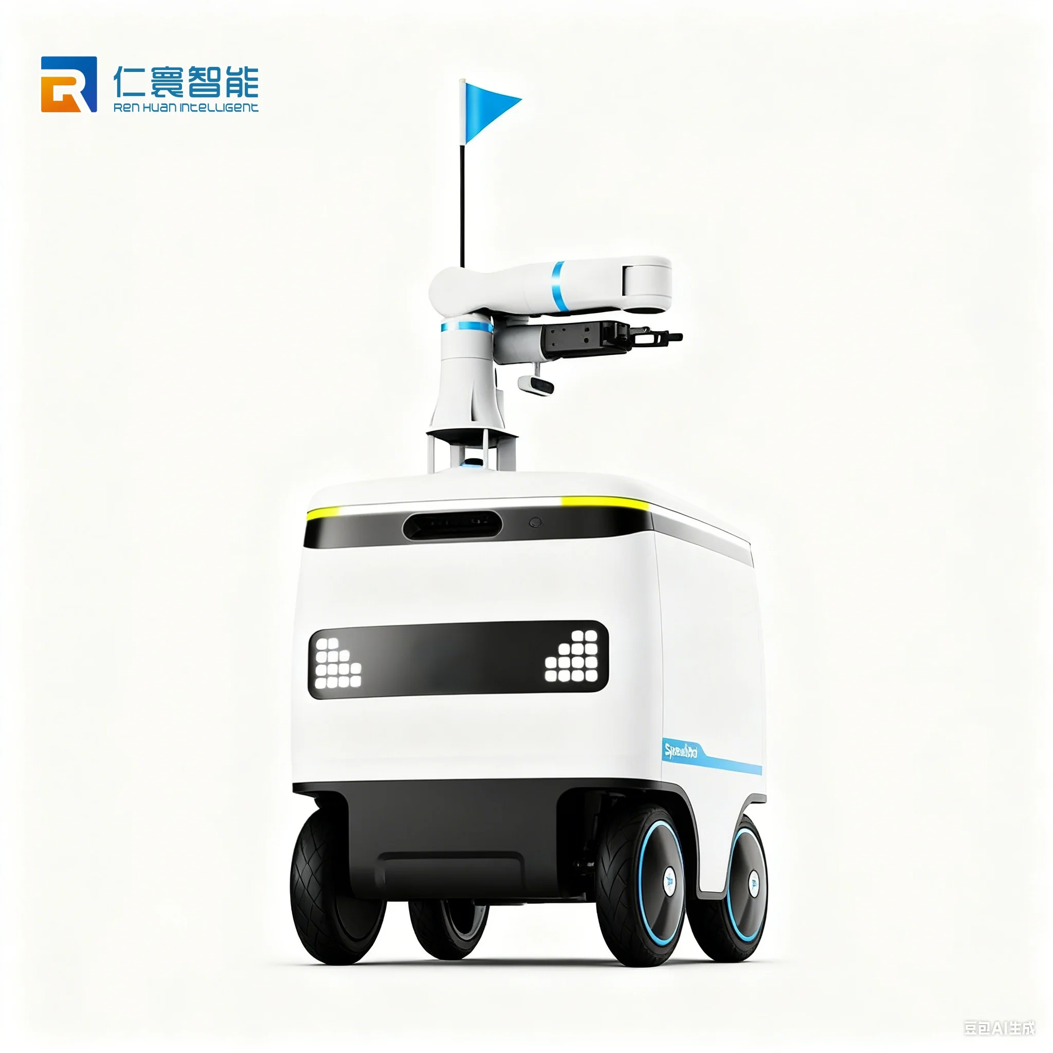 Speedybot Outdoor Logistic capacity 100L Intelligent Self-call-elevator Terminal Delivery AI Robots