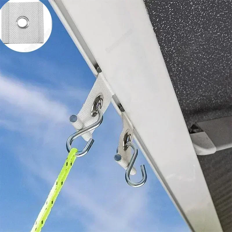 

6Pcs RV Shelter Hook Door Curtain Jack Hook Track Roller Blind Outdoor Supplies Camping Awning Hooks Clips Camperb Accessories