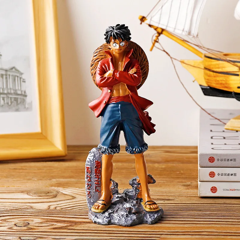 Novo One Piece Luffy Zoro Sanji anime figuras dos desenhos animados personalidade criativa modelos bonitos decoração para casa ornamentos presentes do menino