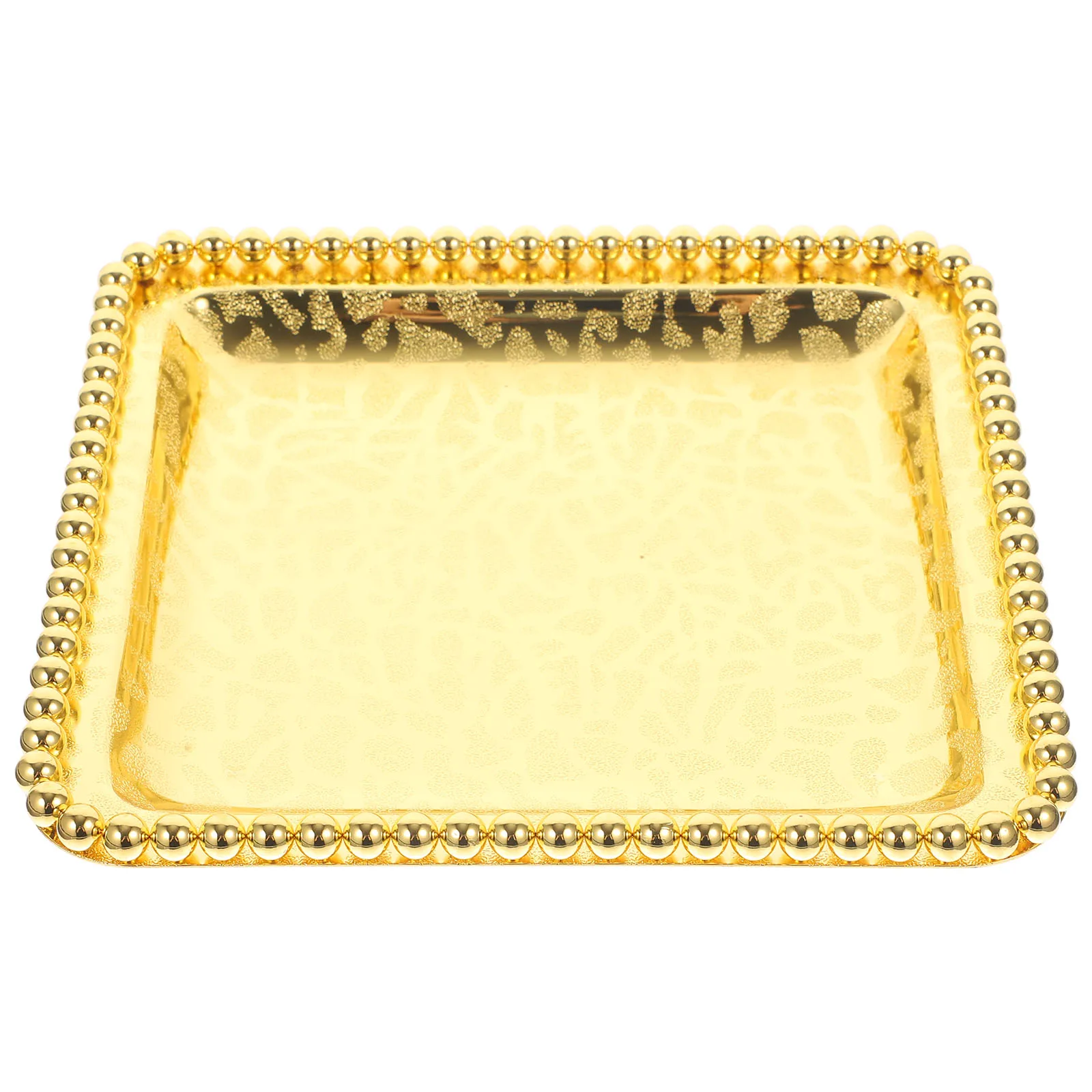 

Vintage Style Metal Fruit Plate Dessert Serving Dish Party Wedding Home Wear-Resistant Food Snack Tray Household Kitchen