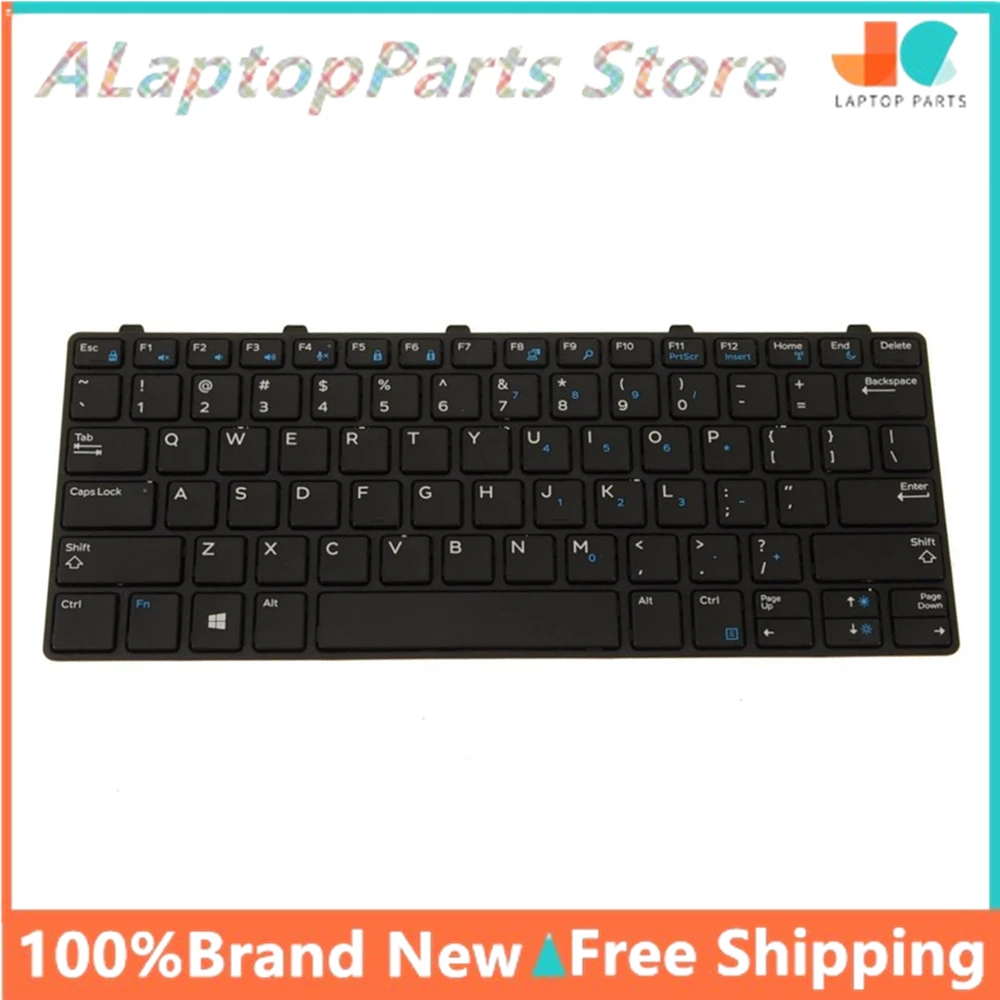 343NN 0343NN New for Dell Latitude 13 3380 3180 3189 Laptop US Keyboard w/Frame Black