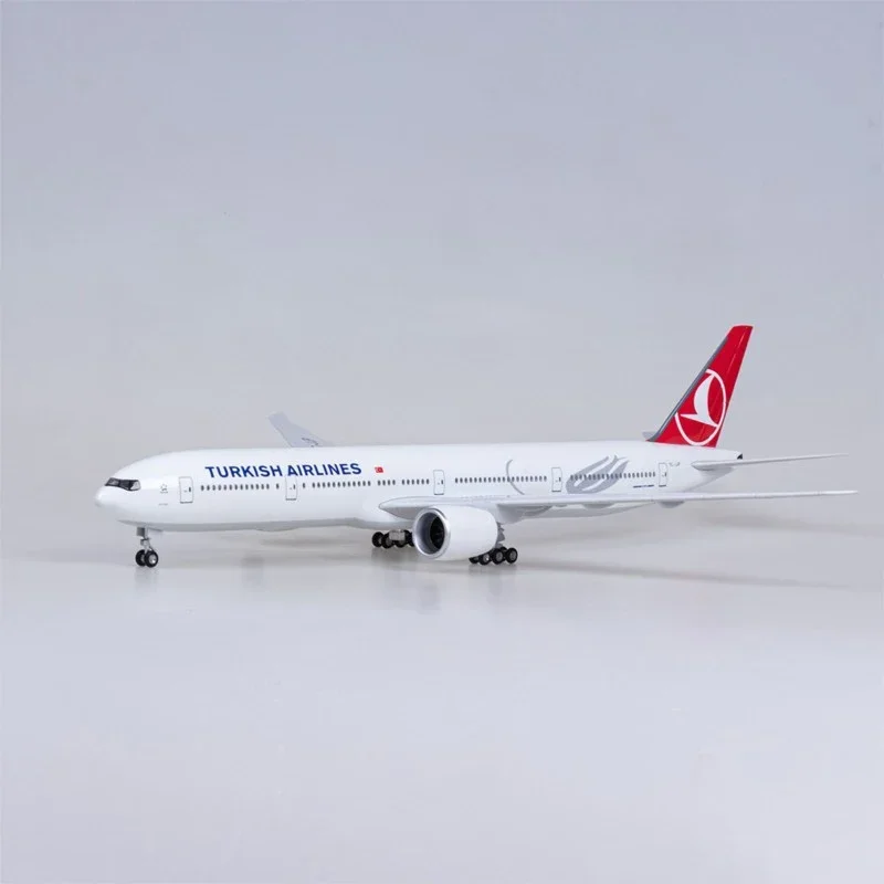 

47cm Turkish Airlines Boeing 777 Airplane Model Aircraft 1/160 Scale Diecast Resin Light and Wheel Plane Dropshipping Home Decor