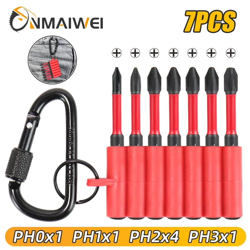 Strong Magnetic PH0 PH1 PH2 PH3 Cross Screwdriver Set Impact Screwdriver Power Bits Alloy Steel Screwdriver Bits 75/100/150mm