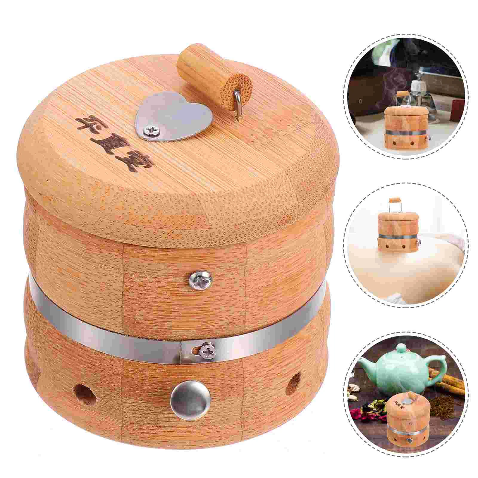 

Moxibustion Pot Burning Cup Scraping Can Box Household 75X7cm Useful Moxa Stick Burner Brown Cone Tool