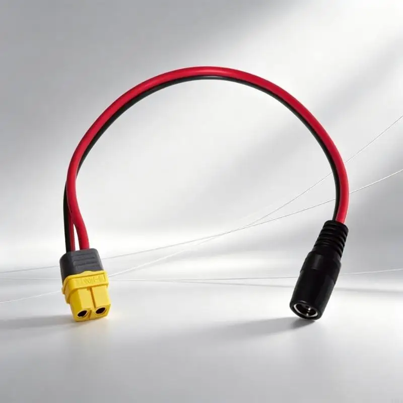 Xt60H Power Cord Xt60H To DC7909 Female Power Cord 14AWG For Solar Panel Portability Power Station Connection Cable 30Cm H8WD