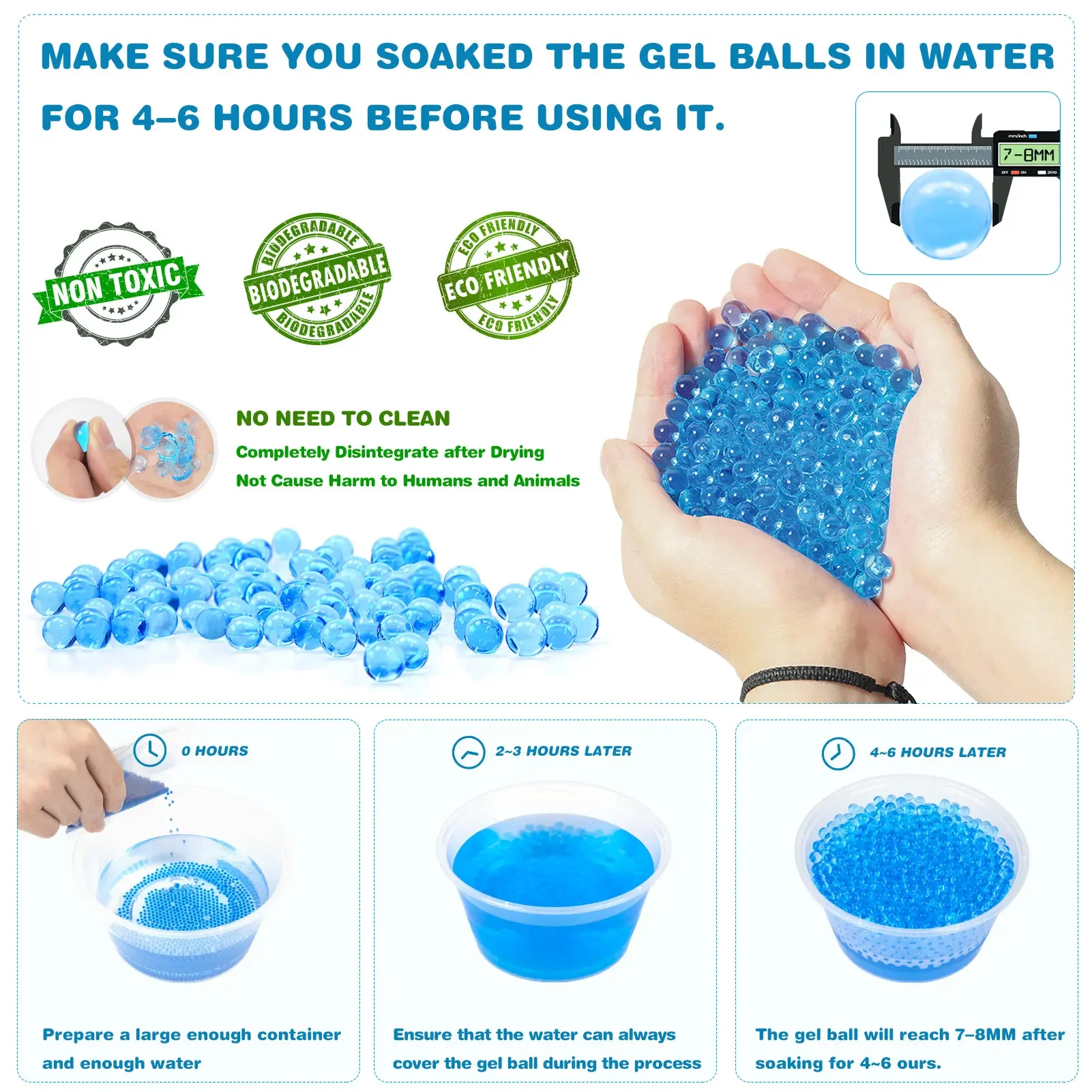 เจลบอล Blaster แบบไฟฟ้า/แมนนวล - 2 โหมด! มาพร้อมกับลูกปัดน้ํา 40,000 เม็ด - ของเล่นลูกบอลน้ําเจลกลางแจ้งในอุดมคติ