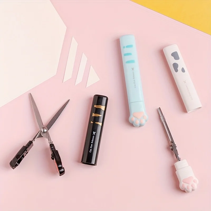 

1 шт. розовые ножницы в форме кошки, портативные и удобные мини-ножницы, ножницы в форме ручки, многофункциональные ножницы для ведения дневников и офисного использования, креативные и милые ножницы из нержавеющей стали, незаменимый помощник для резки бум