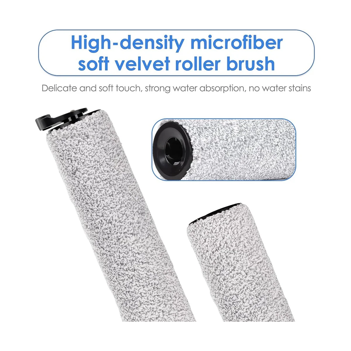 3 قطعة بكرات فرشاة بديلة لـ IFloor 3/ Floor One S3/ IFloor 2 قطع غيار المكنسة الكهربائية الرطبة والجافة اللاسلكية