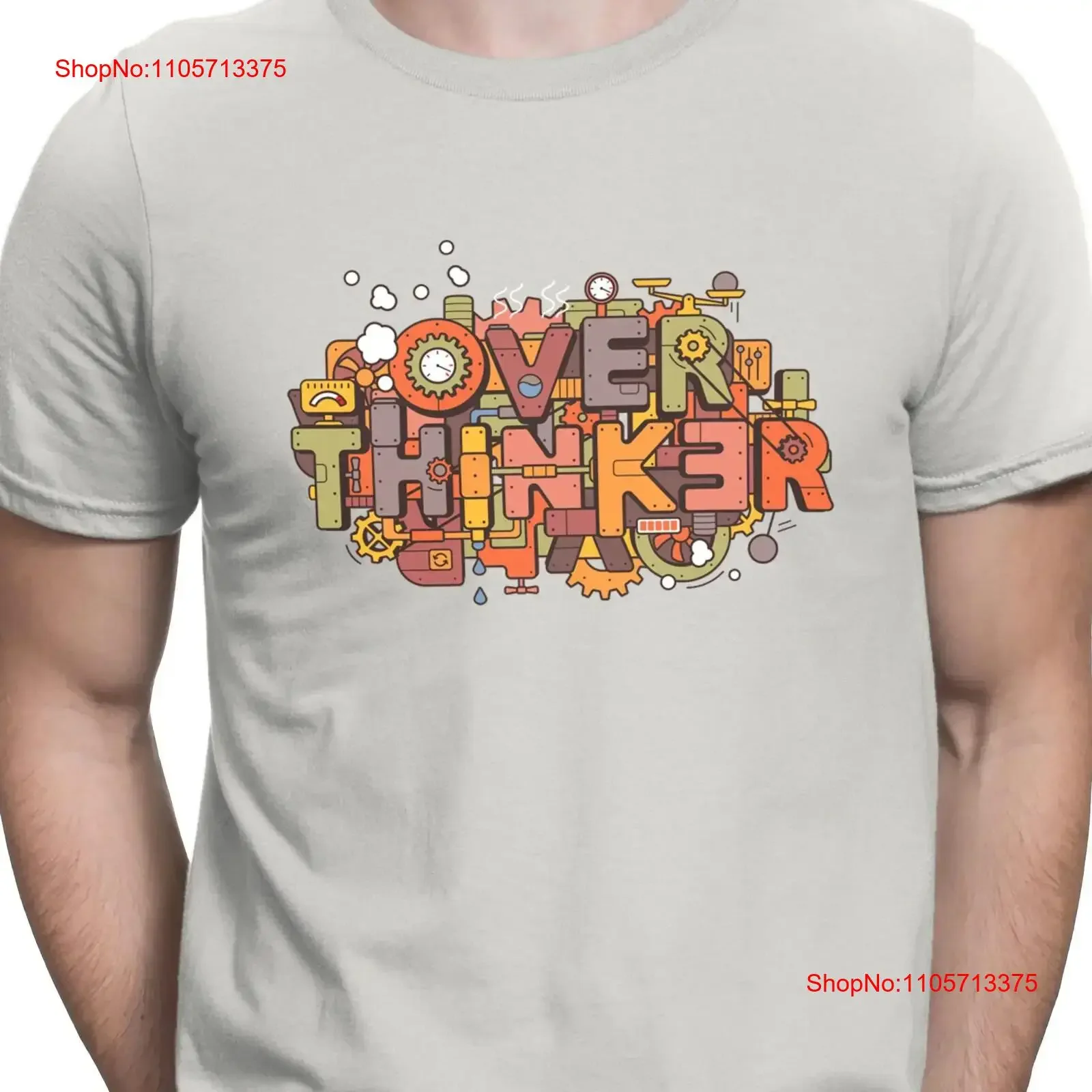 Overthinker Anxiety Stress ADHD and OCD T Shirt vintage Washed Soft Breathable Comfortable Slightly Stylish designer clothes