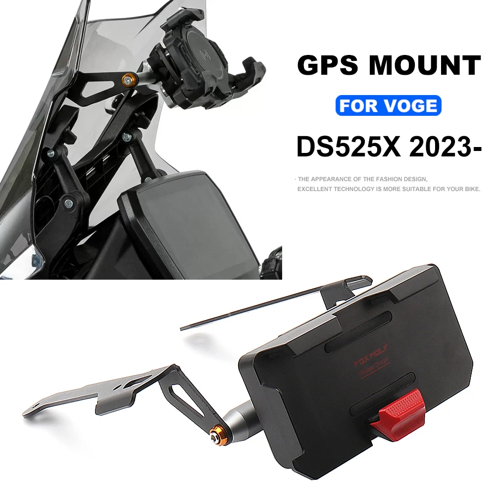 12/22mm Motorcycle Accessories GPS Mount Navigation Bracket USB Mobile Phone Mount Bracket For VOGE DSX 525 DSX525 DS525X 2023