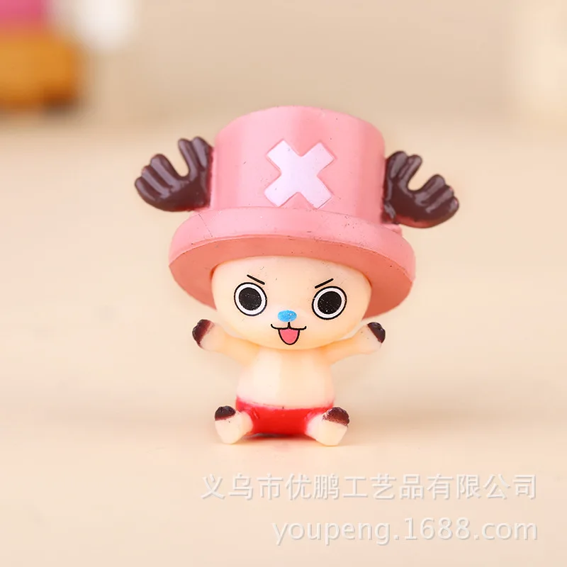 Figurki akcji One Piece w wersji Q, mini Monkey D. Luffy, Nami, Roronoa Zoro, Chopper, Usopp, Sanji, PVC, zabawki, 3,5-5 cm