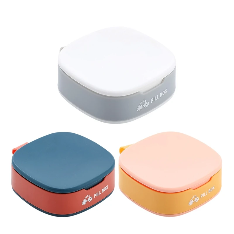 

Mini Square for Pill Box with 4 Compartments Portable Small Storage for Case Tablet Dispenser Vitamins Jewelry Dropship