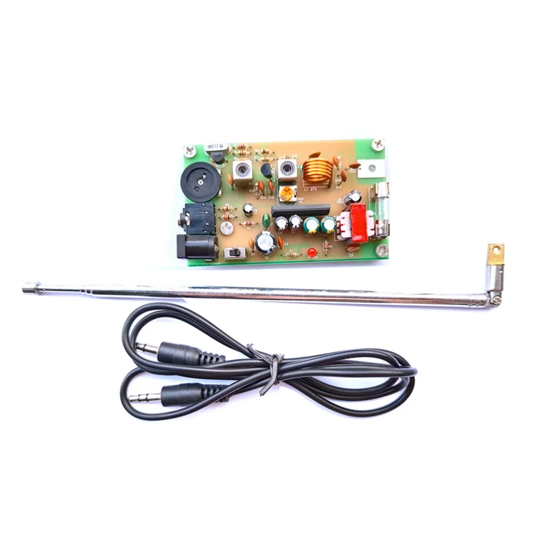 Shortwave AM Radio Transmitter Board 21MHZ Crystal W Antenna Kit Campus Broadcast SW Ham Radio Amplifier(A)