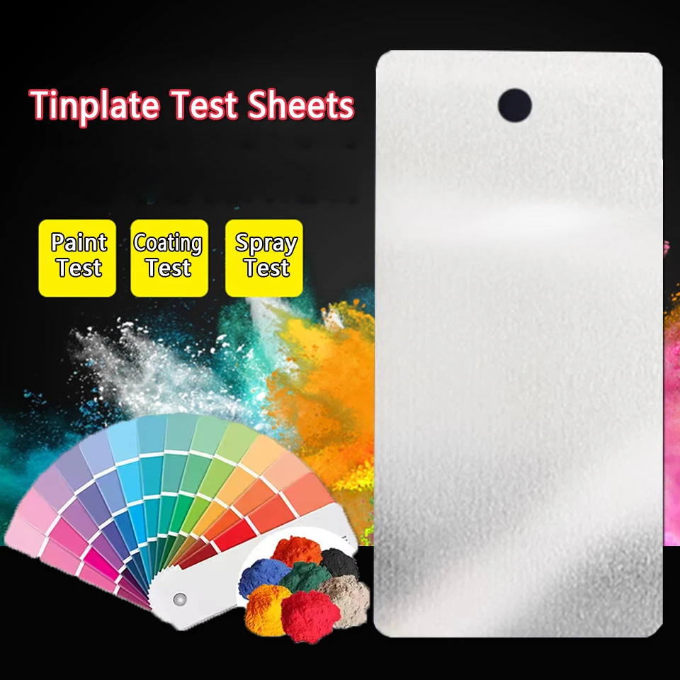 

100pcs Aluminum Powder Coating Test Panels Auto Paint Standard Spray Out Tinplate Test Sheet For Color&Finishes Test CQ-1