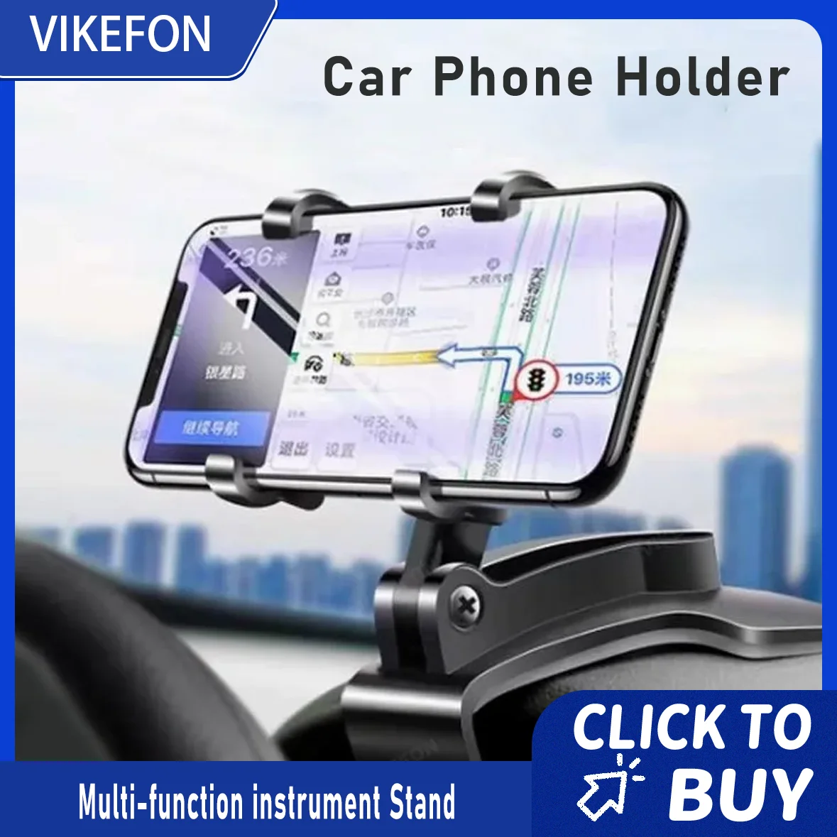 عالمي جديد 360 ° دوران حامل هاتف السيارة حامل لوحة القيادة سيارة قاعدة تركيب مزودة بمشبك GPS قوس سيارة دعم الهاتف المحمول في السيارة #1