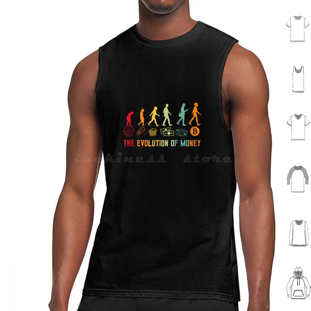 The Evolution Of Money Btc Tank Tops Vest Sleeveless Family Mother Father Mothers Day Fathers Day Grandma Grandmom