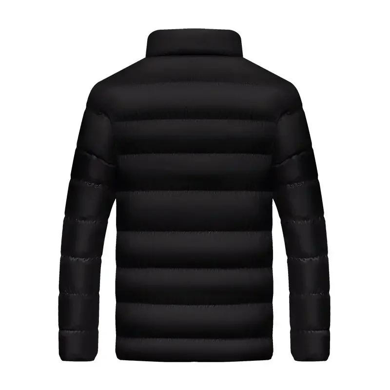 Chaqueta acolchada de algodón para hombre, cortavientos informal con cuello alto, cálido y grueso, moda juvenil, otoño e invierno, 2024