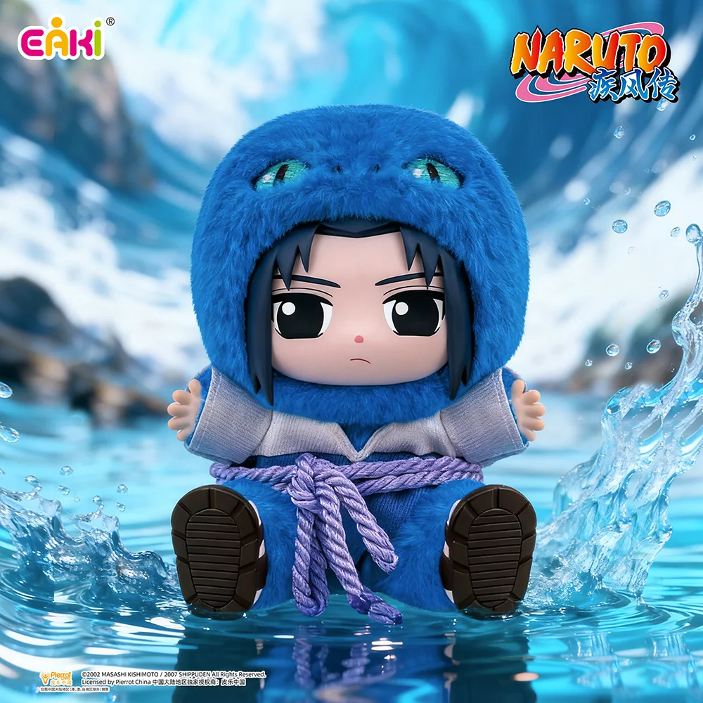 Original EAKI Naruto Sitting Party Serie Blind Box Uchiha Sasuke Weiche Puppen Sammlung Trendige Spielzeuge Schreibtisch-Dekorationen Geburtstagsgeschenke