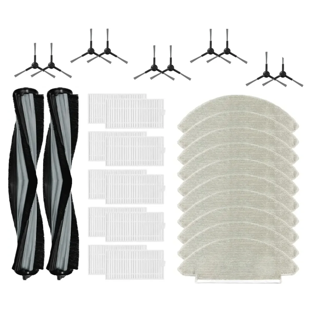 

Replacement Parts for Alpha 2 Pro / V5 Pro / V-RVCLM27B / V-RVCLM40B Vacuum Cleaner Main Side Brush Filter Mop