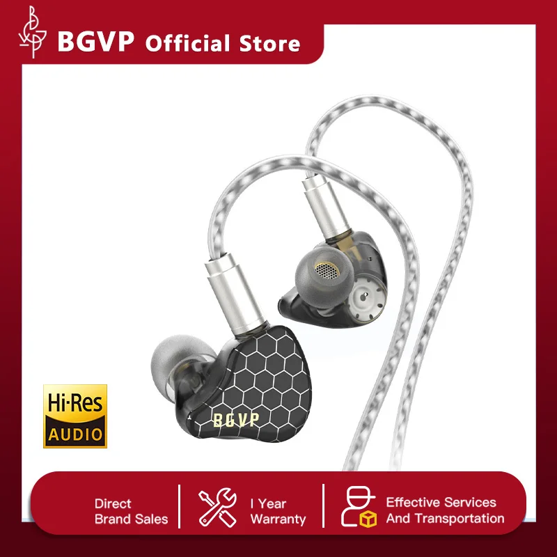 BGVP Quy Mô 2DD Tai Màn Hình Tai Nghe Chụp Tai 6D Hiệu Ứng Âm Thanh Tai Nghe HiFi Tai Nghe Có Dây Bass Stereo Tai Nghe Nhạc Tai Nghe Nhét Tai