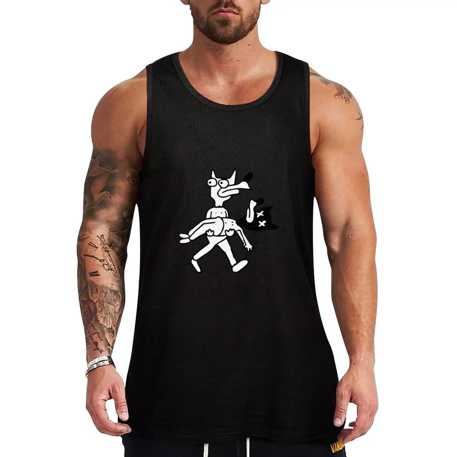 

(Sandy) Alex G Brite Boy Cartoon Tank Top T-shirt men anime top Men's t shirt