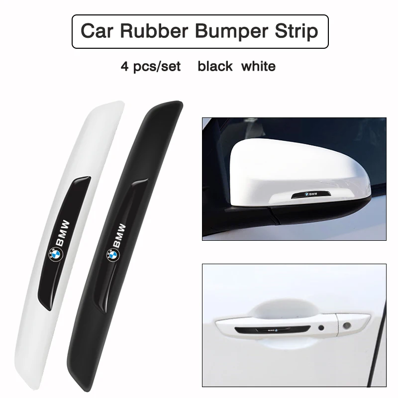 4Pcs Car Rubber Bumper Anti-collision Strip Accessories For BMW X1 X2 X3 X5 X4 X6 X7 G30 G20 G32 G11 G12 F40 F30 F20 F10 F34 F07