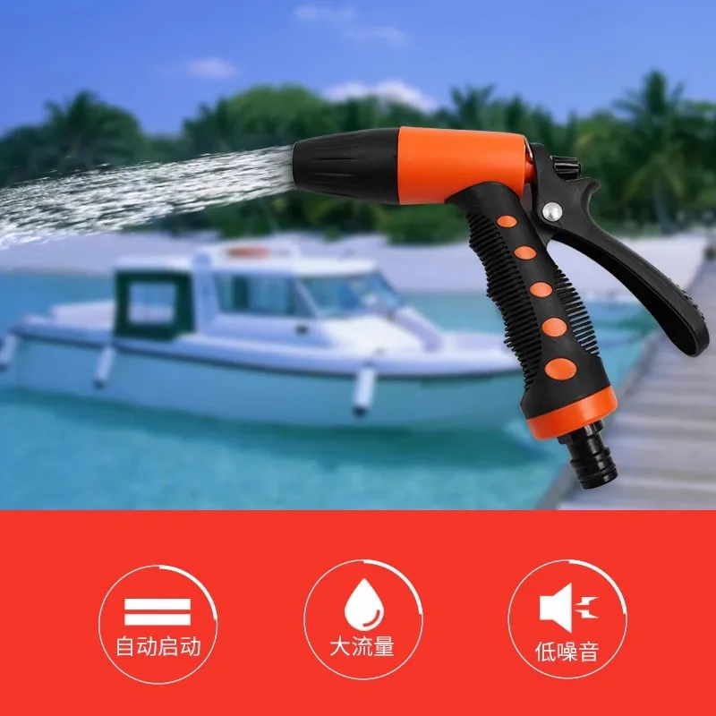 Deck Wash Pump Kit, 12V 24V Diaphragm Pump,Self-priming Marine Washdown System,for Boat Yacht Car RV,High Pressure Cleaning Tool view 2