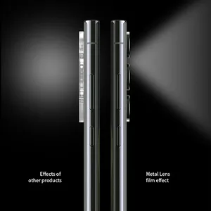 حلقة الكاميرا ماتيل لسامسونج Galxy S24 Ultra S23 FE Plus S24 + S22 S25 عدسة خلفية فائقة غطاء زجاجي مقسى غطاء خلفي واقي أعلى 10 غطاء للقضيب للمبيعات مع - No10