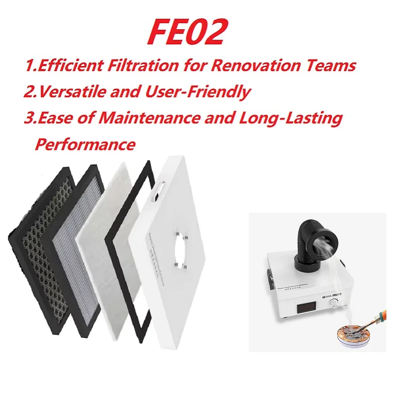 

2UUL FE02 uufilter 6Pcs Replacement Filter Set for Smoker Portable Paint Welding Fume Extractor Renovation Team Tools