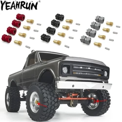 YEAHRUN 4PCS Extended Wheel Hex Adapter with Nuts for 1/24 RC Crawler Car Axial SCX24 AX24 Upgrade Parts