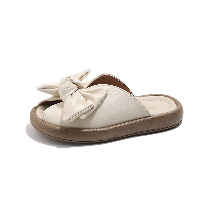 Hot Sale Women Slipper 2025Summer New Girl Sandals Butterfly Tie Princess Shoe Women Sandal Allmatch Kids Shoe Босоножки Женские