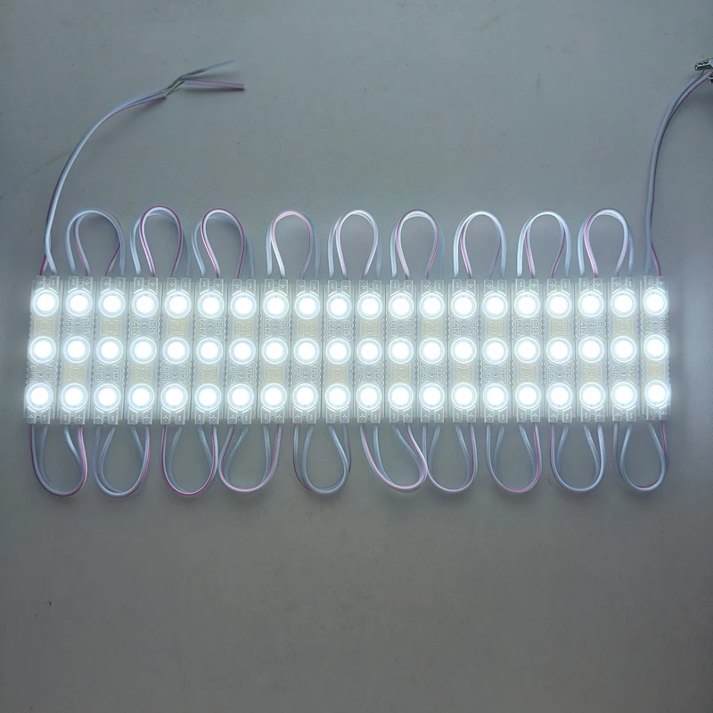20 Buah DC 12V 2835 Lampu 3LED Tahan Air 1.5W Modul Injeksi Modul LED Lumen Tinggi Lampu Modul Led Super Terang