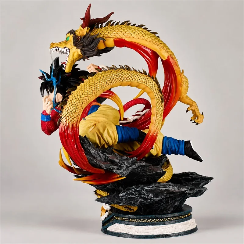 Anime Dragon Ball LS Dragon Fist Super Saiyan 4 Goku Figure Dual-Head Sculpt Statue Model Birthday Gift view 5