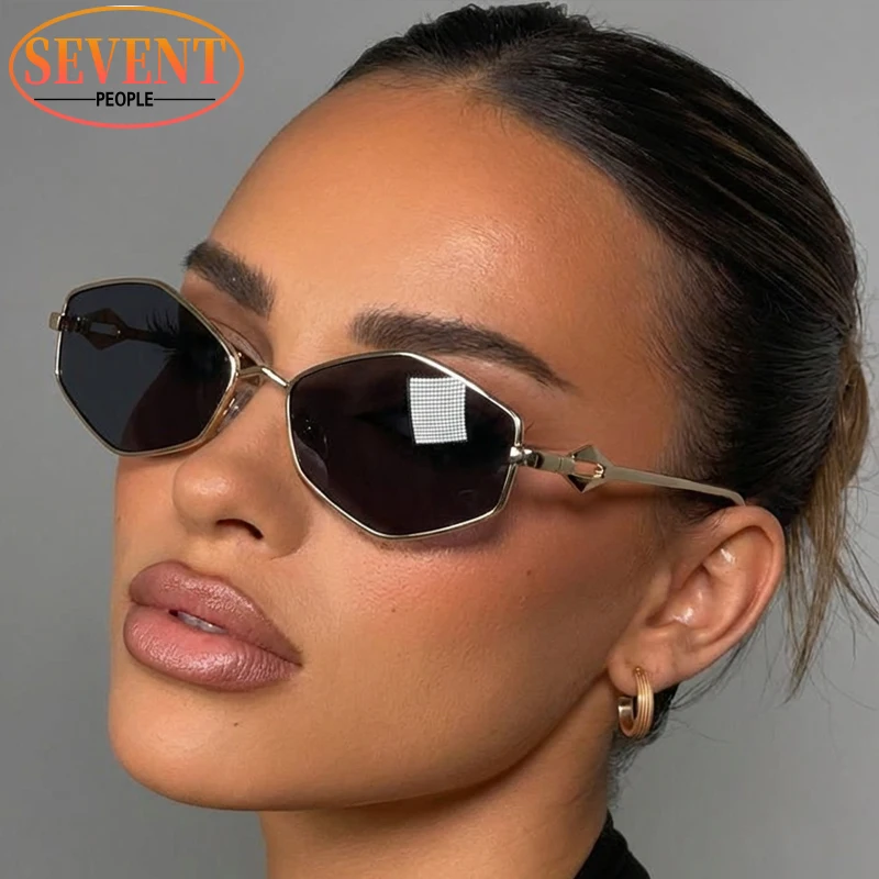 

Trendy Hexagon Punk Sunglasses Women 2026 Luxury Brand Vintage Metal Frame Polygon Sun Glasses For Ladies Classic Outdoor Shades