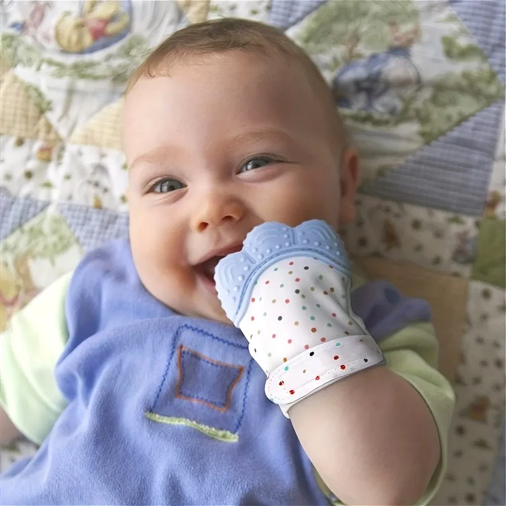 Siliconen bijtswanten voor pasgeborenen, schattig bijtspeelgoed van voedingskwaliteit voor baby's, babygeluidsspeelgoed voor jongens en meisjes, kerstcadeaus