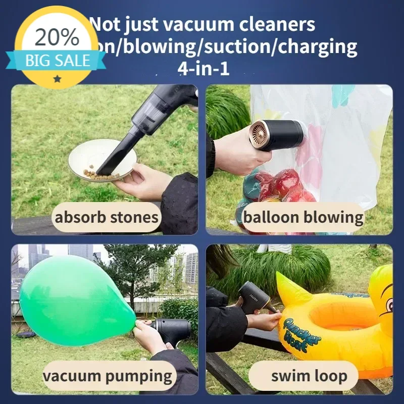 

4 in 1 Wireless Car Vacuum Cleaner Portable Powerful Cleaning Machine Car Accessories Vacuum Pump Home Appliance Robot Cleaner