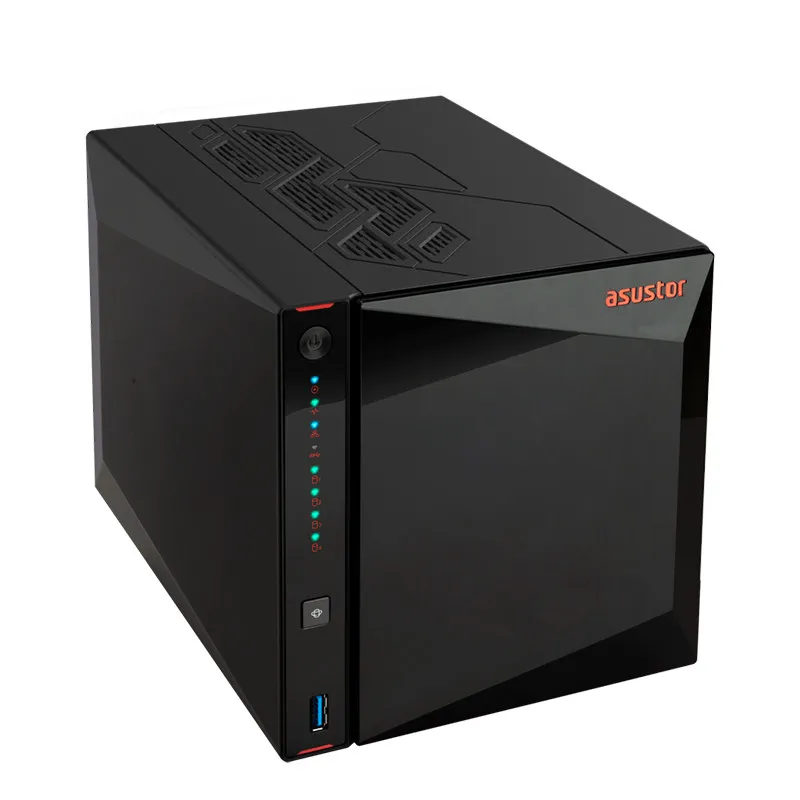 

Сетевое хранилище Asustor AS5404T 4Bay NAS с четырехъядерным процессором Intel 2 ГГц, 4 слотами M.2 NVMe SSD, 2 портами 2.5G, 4 ГБ оперативной памяти DDR4, без дисков