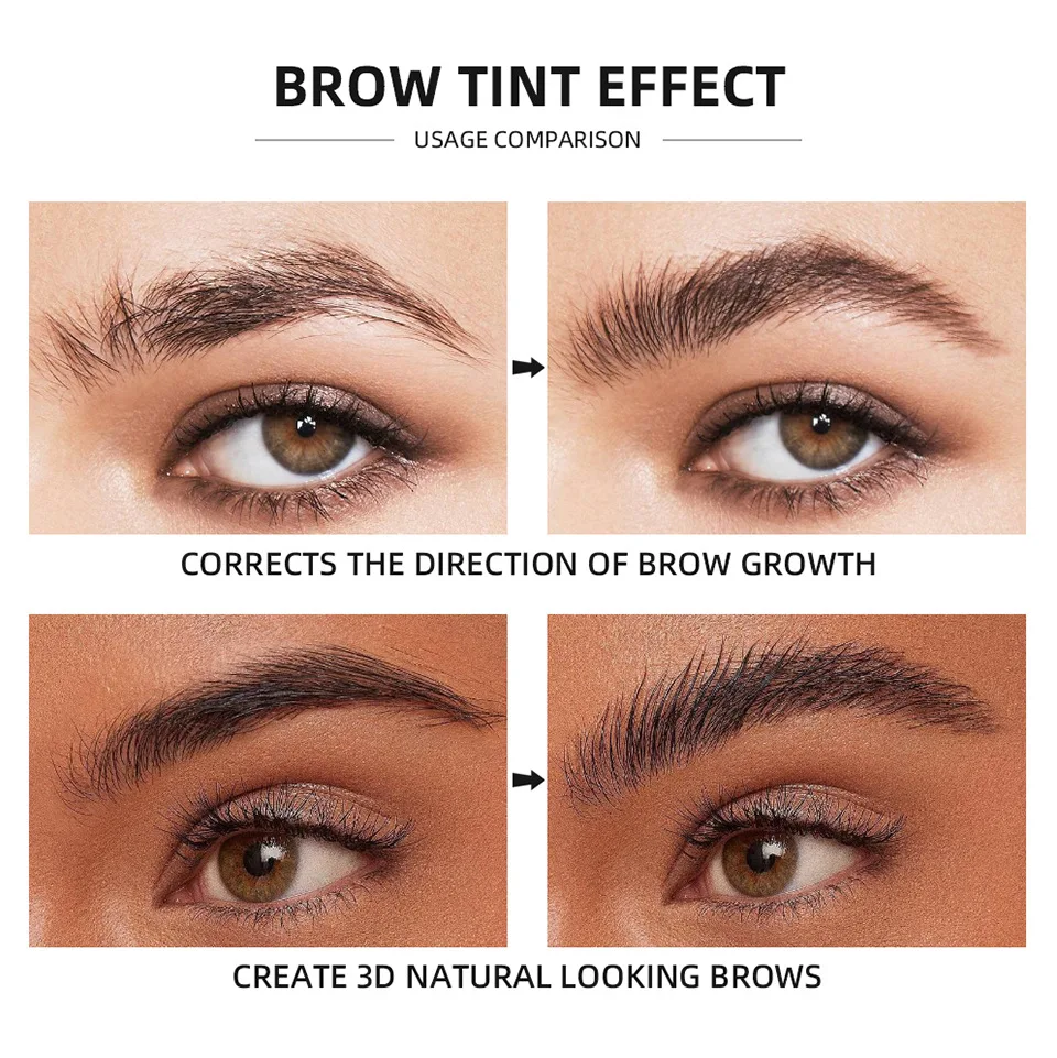 Nuovo kit per sopracciglia Perm & Tint Kit per sopracciglia a doppio effetto Utilizzare un involucro di plastica per migliorare permanentemente le sopracciglia (include 2 tonalità)