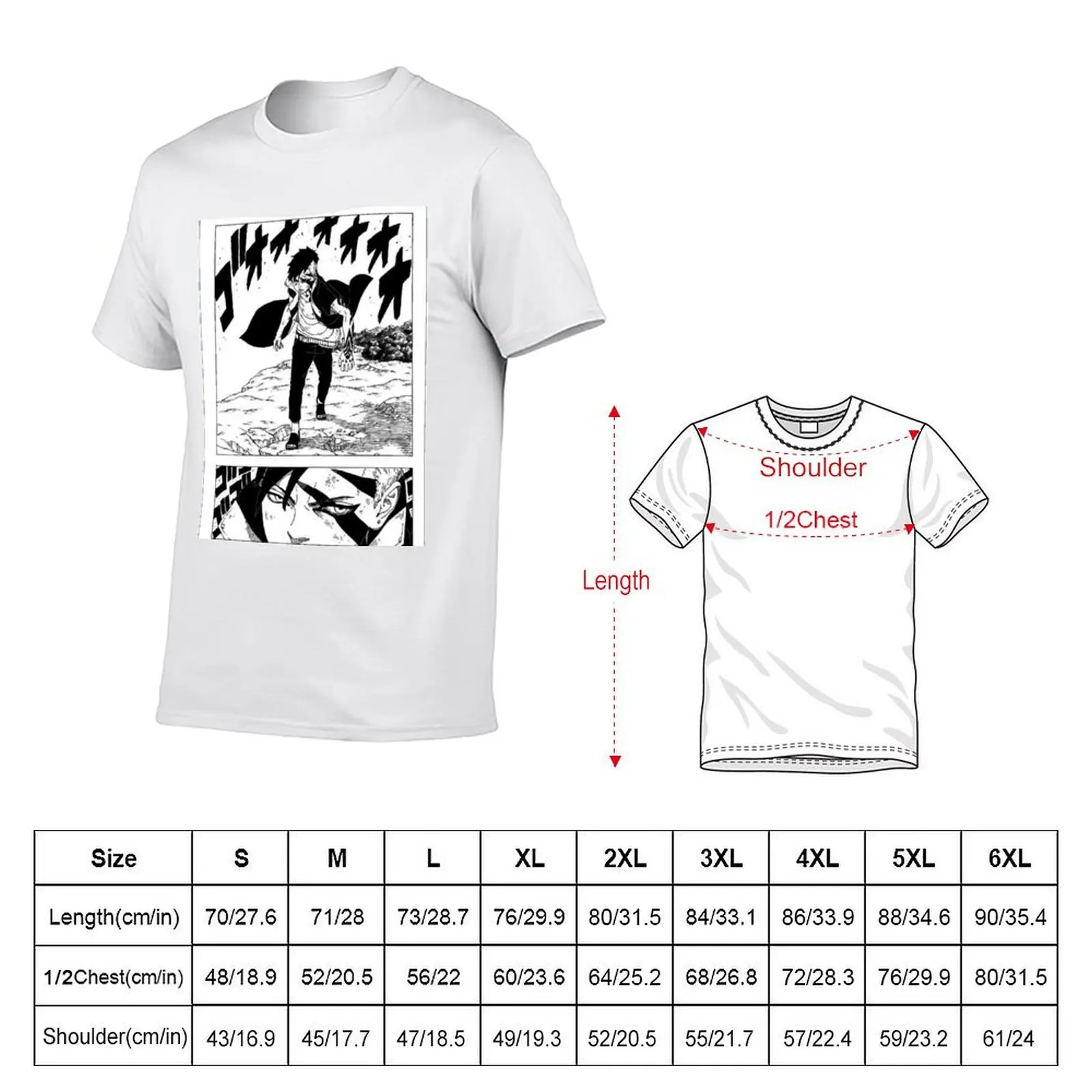 Kawaki manga T-Shirt anime tshirt t shirts for man slim fit T-Shirt