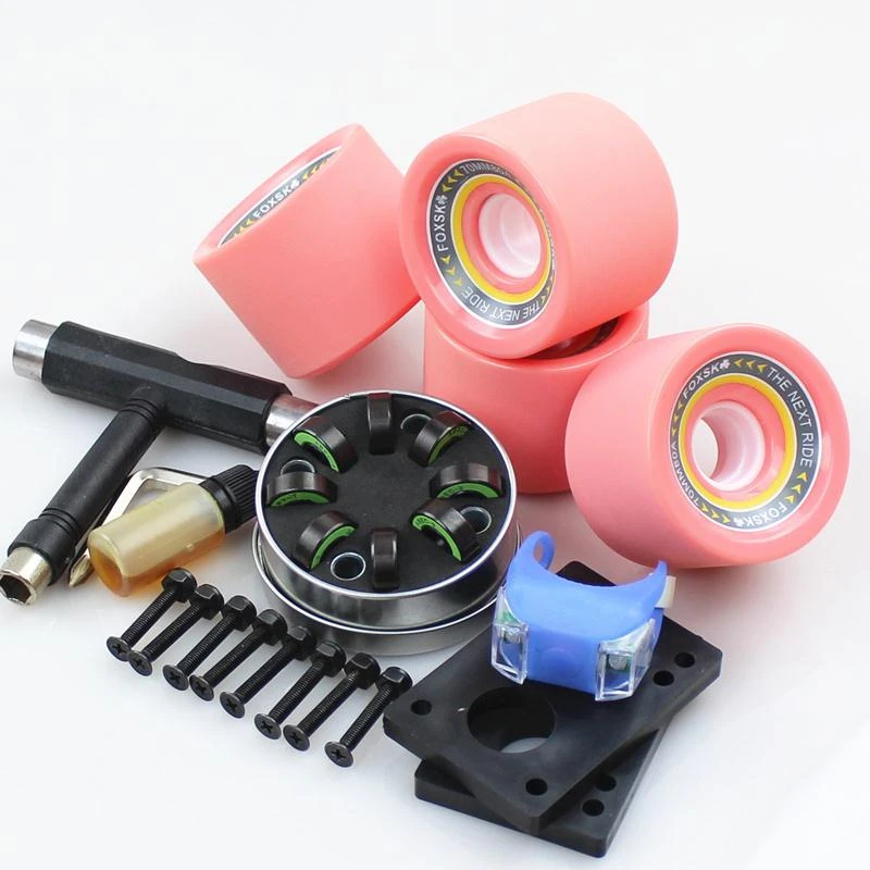 70mm x 51mm Skateboard Wheels, Soft Cruiser Wheels for Longboard / Dancing Board / Double Kick Skateboard, Shock Absorption Low