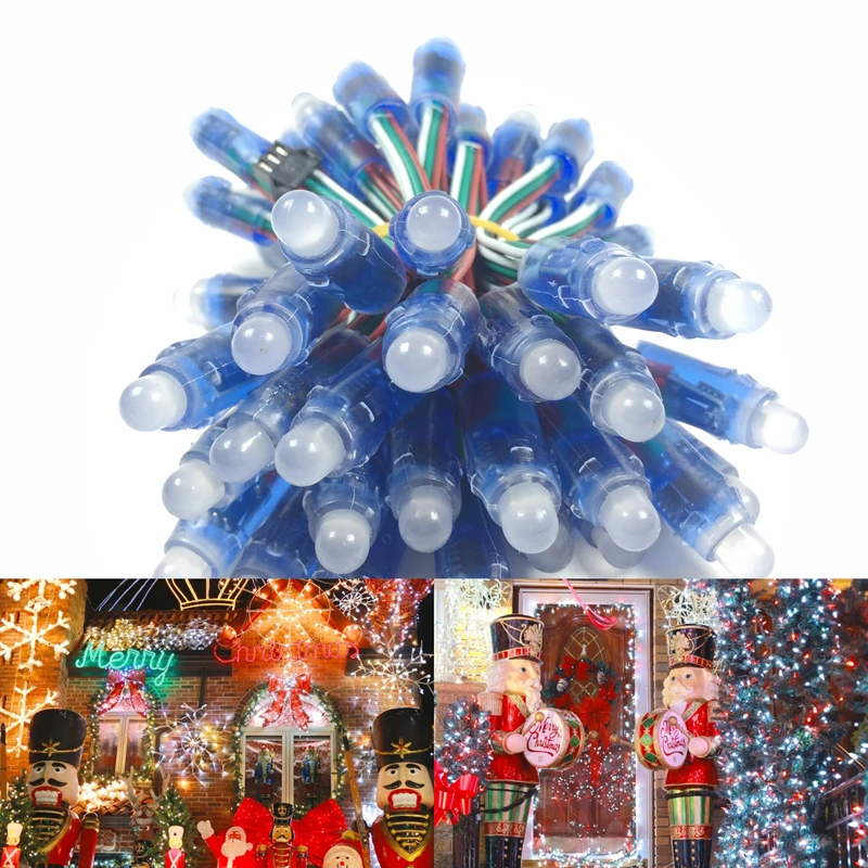 

100pcs 12mm WS2811 Led String Light Smart Pixel Module DC5V12V 10CM IP68 Waterproof WS2811IC Digital LED Christmas Light