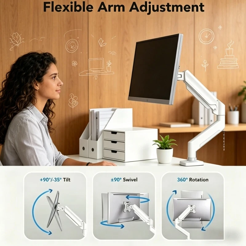 

Home Household Home Office Use Single Monitor Mount 32 Inches 19.8 Lbs Adjustable Bracket monitor arm brazo para monitor